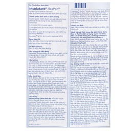 Bút tiêm Insulatard FlexPen 100IU/ml Novo Nordisk điều trị bệnh đái tháo đường (5 cây)