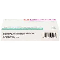 Thuốc Esomeprazol 40 Tv.Pharm điều trị loét dạ dày, trào ngược dạ dày, thực quản (3 vỉ x 10 viên)