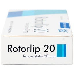 Thuốc Rotorlip 20 DHG điều trị tăng cholesterol máu, dự phòng biến cố tim mạch (3 vỉ x 10 viên)