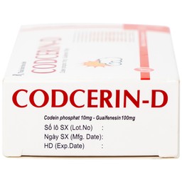 Thuốc CODCERIN-D Trường Thọ điều trị triệu chứng ho khan, ho có đờm, ho do dị ứng (2 vỉ x 10 viên)