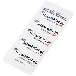 Thuốc Glumeron 60 MR DHG điều trị đái tháo đường típ 2 (2 vỉ x 15 viên)