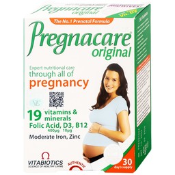 Thực phẩm bảo vệ sức khoẻ Pregnacare Original Vitabiotics giúp bổ sung vitamin, khoáng chất cho phụ nữ mang thai và cho con bú (2 vỉ x 15 viên)