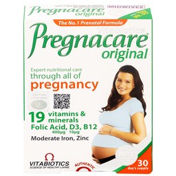 Thực phẩm bảo vệ sức khoẻ Pregnacare Original Vitabiotics giúp bổ sung vitamin, khoáng chất cho phụ nữ mang thai và cho con bú (2 vỉ x 15 viên)