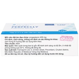 Viên đạn Perfeclly 400mg Farmaprim điều trị hội chứng tiền kinh nguyệt (2 vỉ x 6 viên)
