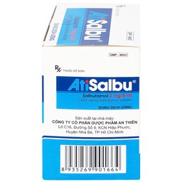 Dung dịch uống Atisalbu 5ml An Thiên điều trị co thắt phế quản do hen, viêm phế quản mãn tính (30 gói)