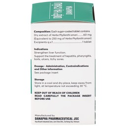 Thuốc Diệp Hạ Châu Danapha tăng cường chức năng gan (90 viên)