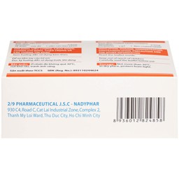 NDP-Apixan 2,5mg Nadyphar phòng ngừa biến cố thuyên tắc huyết khối tĩnh mạch (10 vỉ x 10 viên)