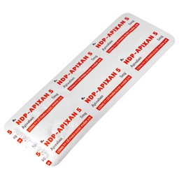 Thuốc NDP-Apixan 5mg Nadyphar hỗ trợ phòng ngừa đột quỵ, tăng huyết áp (2 vỉ x 10 viên)