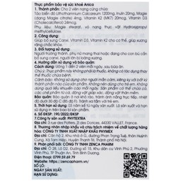 Viên uống Anica Ocavill bổ sung Canxi và Vitamin D3 (60 viên)