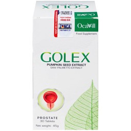 Viên uống Golex Ocavill hỗ trợ chống lại sự phình to của tuyến tiền liệt, cải thiện các rối loạn tiểu tiện (30 viên)