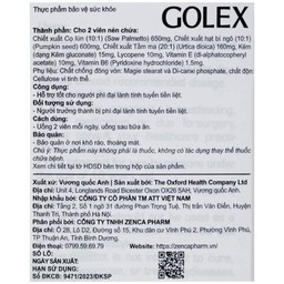 Viên uống Golex Ocavill hỗ trợ chống lại sự phình to của tuyến tiền liệt, cải thiện các rối loạn tiểu tiện (30 viên)
