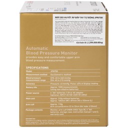 Máy đo huyết áp bắp tay Omron JPN750 hỗ trợ đo huyết áp, nhịp tim