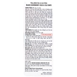 Siro Black ElderBerry Cold And Flu Forte Brauer hỗ trợ giảm các triệu chứng ho, sổ mũi do cảm (100ml)