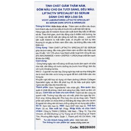 Tinh chất ngăn ngừa thâm nám, đốm nâu Liftactiv Specialist B3 Serum 30ml Vichy