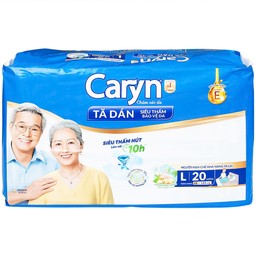 Tã dán người lớn Caryn siêu thấm size L20, vòng hông 68 x 122cm (20 miếng)