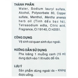 Dung dịch vệ sinh phụ nữ Gynofar sạch khuẩn, giữ cân bằng pH da (500ml)