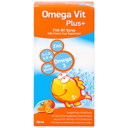 Siro Omega Vit Plus+ Botafarma hỗ trợ tăng khả năng chống oxy hóa, tốt cho não bộ và mắt (100ml)