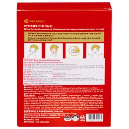Mặt nạ dưỡng ẩm Pax Moly Real Vitamin B5 Mask Pack 10 miếng (red)