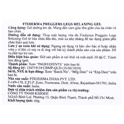 Gel dưỡng ẩm, ngừa giãn tĩnh mạch chân dành cho bà bầu Fixderma Preggers Leg Relaxing Gel 60g