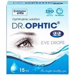 Nhỏ mắt Dr.Ophtic 22 HD Pharma 15ml giúp giảm mỏi mắt, ngứa mắt, khô rát mắt