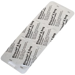 Thuốc Eliquis 2.5mg Pfizer giúp phòng ngừa biến cố thuyên tắc huyết khối tĩnh mạch (2 vỉ x 10 viên)