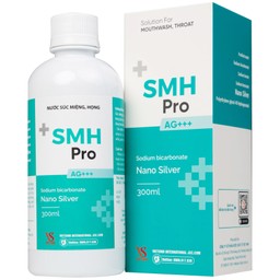 Nước súc miệng SMH Pro AG+++ 300ml Việt Sinh giúp vệ sinh răng, miệng, ngăn ngừa hôi miệng