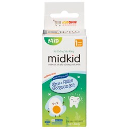 Xịt chống sâu răng Midkid hương nho 30ml giúp làm sạch khoang miệng, bảo vệ men răng