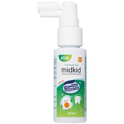 Xịt chống sâu răng Midkid hương nho 30ml giúp làm sạch khoang miệng, bảo vệ men răng