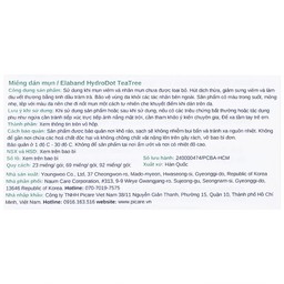 Miếng dán mụn Elaband Hydrodot Teatree (23 miếng) hút dịch mụn, giảm sưng viêm