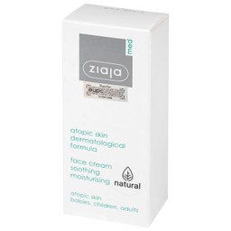 Kem dưỡng ẩm Ziaja Med Atopic Skin Dermatological Formula Face Cream Soothing Moisturising 5% Urê làm dịu da khô, kích ứng (50ml)