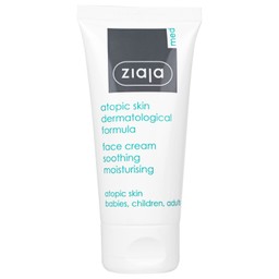 Kem dưỡng ẩm Ziaja Med Atopic Skin Dermatological Formula Face Cream Soothing Moisturising 5% Urê làm dịu da khô, kích ứng (50ml)