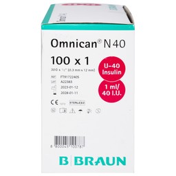 Bơm tiêm tiểu đường Omnican N40 B.Braun (100 cái)