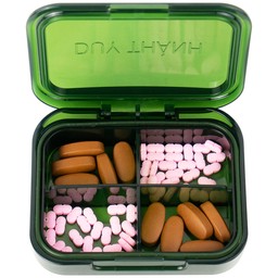 Hộp phân liều thuốc 4 ngăn A31 Duy Thành (màu xanh)