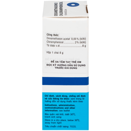Kem bôi da Dexamethasone/Chloramphenicol điều trị chàm, vết côn trùng cắn, viêm da tiếp xúc (8g)