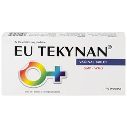 Viên đặt âm đạo Eu Tekynan PV điều trị viêm âm đạo (1 vỉ x 10 viên)