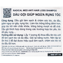 Dầu gội kích thích mọc tóc Radical Med Anti Hair Loss Shampoo 300ml