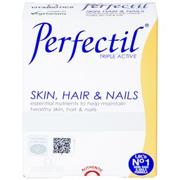 Thực phẩm bảo vệ sức khỏe Perfectil Vitabiotics bổ sung vi chất làm đẹp da, móng, tóc (2 vỉ x 15 viên)