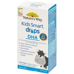 Siro Kids Smart Drops DHA 20ml Nature's Way thúc đẩy sự phát triển của não bộ và hệ thần kinh ở trẻ nhỏ