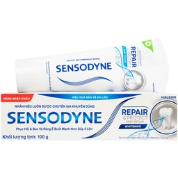 Kem đánh răng Sensodyne Repair And Protect Deep Repair Whitening giảm ê buốt răng, cơ chế phục hồi sâu (100g)