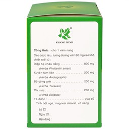 Thuốc Atiliver Diệp Hạ Châu Khang Minh hỗ trợ điều trị viêm gan, tăng men gan (10 vỉ x 10 viên)