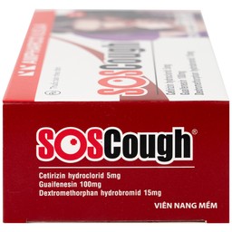 Thuốc SOSCough Ampharco điều trị ho khan, ho do kích ứng (3 vỉ x 10 viên)