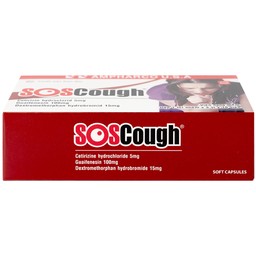 Thuốc SOSCough Ampharco điều trị ho khan, ho do kích ứng (3 vỉ x 10 viên)
