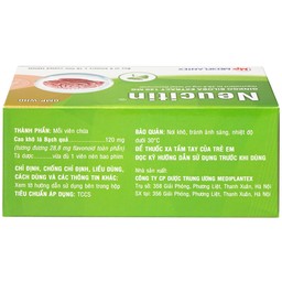 Thuốc Neucitin 120mg Mediplantex điều trị mất trí nhớ ngắn hạn (6 vỉ x 10 viên)