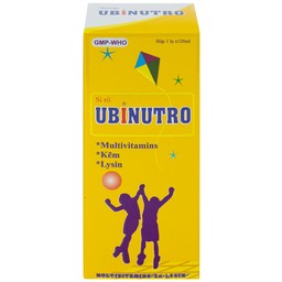 Siro Ubinutro Nam Hà bổ sung các acid amin, vitamin và kẽm (120ml)