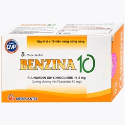 Thuốc Bezina 10 Mediplantex điều trị dự phòng cơn đau nửa đầu (6 vỉ x 10 viên)