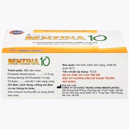 Thuốc Bezina 10 Mediplantex điều trị dự phòng cơn đau nửa đầu (6 vỉ x 10 viên)