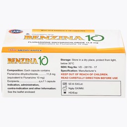 Thuốc Bezina 10 Mediplantex điều trị dự phòng cơn đau nửa đầu (6 vỉ x 10 viên)