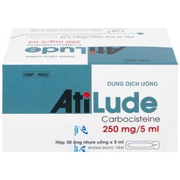 Dung dịch uống AtiLude 250mg/5ml An Thiên tiêu nhầy, rối loạn đường hô hấp (6 vỉ x 5 ống x 5ml)