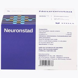 Thuốc Neuronstad 300mg Stella điều trị hỗ trợ động kinh cục bộ (10 vỉ x 10 viên)