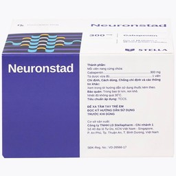 Thuốc Neuronstad 300mg Stella điều trị hỗ trợ động kinh cục bộ (10 vỉ x 10 viên)